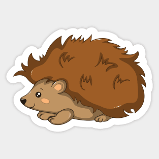 Hedgehog cute cartoon animal Sticker